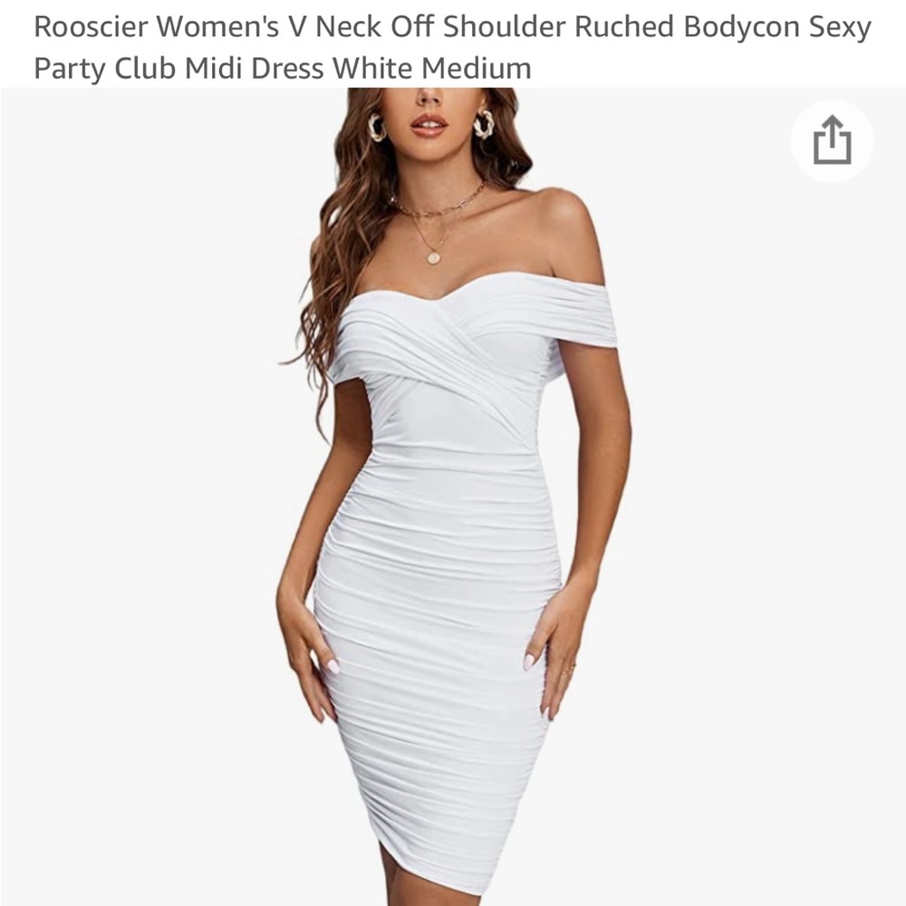 Women’s off the shoulder white dress